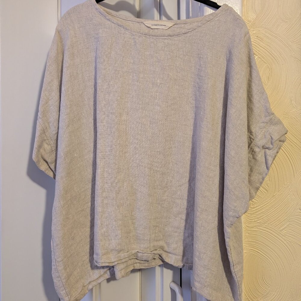 Elizabeth Suzann Georgia tee in OS midweight oatmeal linen